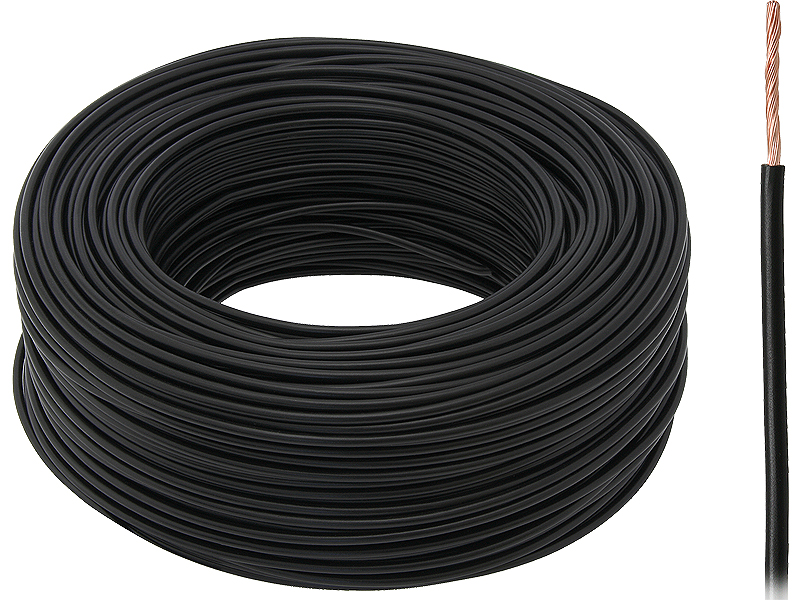 Fekete egyeres elektromos kábel 0,75 MM2 4101- - részlet 2